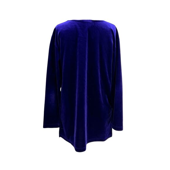 Diane Von Furstenburg The Color Authority Vintage Purple Velvet Top Size Medium - Picture 7 of 10